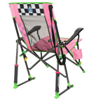 Luxury Camp RoadTrip Rocker - NASCAR For Her - Choice 560 - Patented Spring-Action Rocking Chair for Camping Detail