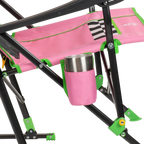 Luxury Camp RoadTrip Rocker - NASCAR For Her - Choice 560 - Patented Spring-Action Rocking Chair for Camping Detail