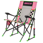 Luxury Camp RoadTrip Rocker - NASCAR For Her - Choice 560 - Patented Spring-Action Rocking Chair for Camping Detail