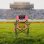 Luxury Camp RoadTrip Rocker - NASCAR For Her - Choice 560 - Patented Spring-Action Rocking Chair for Camping Detail