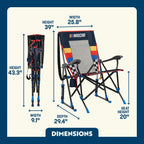 Heavy-Duty Freestyle RoadTrip Rocker - NASCAR For Him - Choice 453 - RoadTrip Rocker Smooth Motion Camp Chair Detail