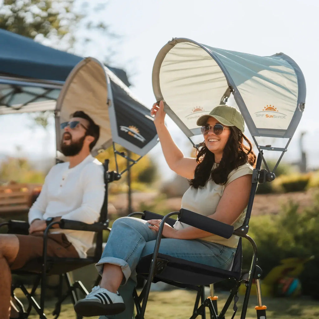 Luxury Camp Stowaway Rocker - Choice 794 - RoadTrip Rocker Smooth Motion Camp Chair Detail