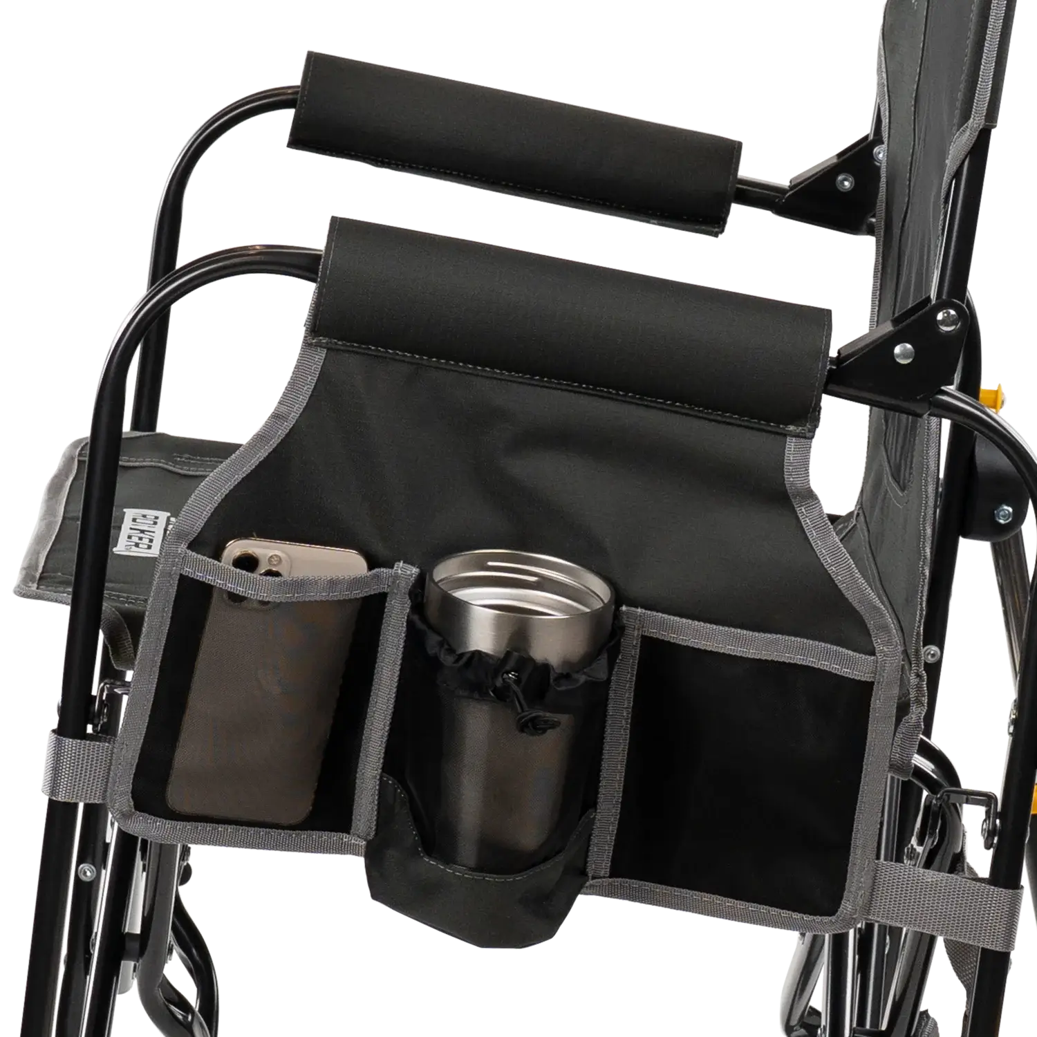 Patented Spring-Action Stowaway Rocker with Side Table - Choice 253 - Patented Spring-Action Rocking Chair for Camping Detail