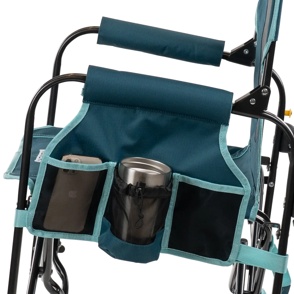 Patented Spring-Action Stowaway Rocker with Side Table - Choice 253 - Patented Spring-Action Rocking Chair for Camping Detail