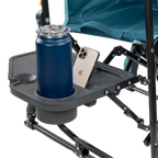 Patented Spring-Action Stowaway Rocker with Side Table - Choice 253 - Patented Spring-Action Rocking Chair for Camping Detail