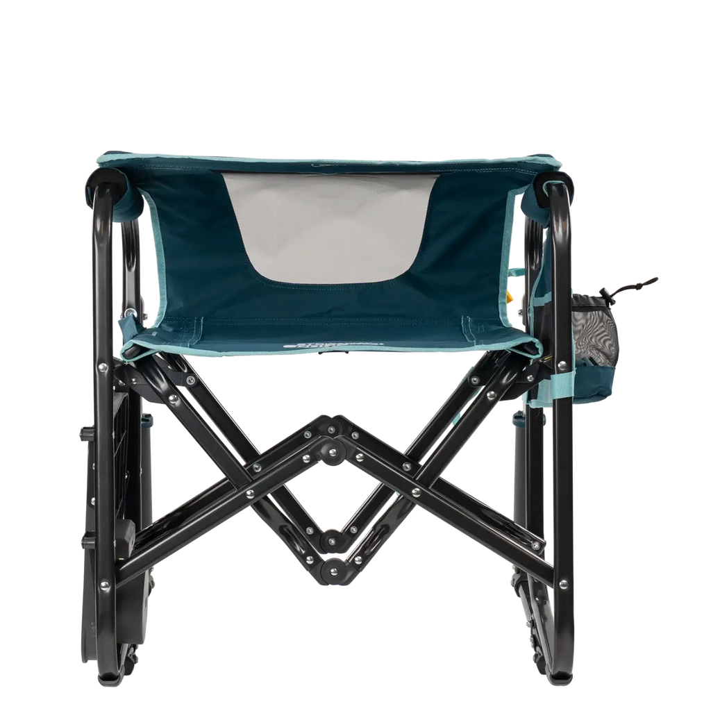 Patented Spring-Action Stowaway Rocker with Side Table - Choice 253 - Patented Spring-Action Rocking Chair for Camping Detail