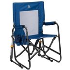 Luxury Camp Stowaway Rocker - Choice 794 - RoadTrip Rocker Smooth Motion Camp Chair - Soft Navy